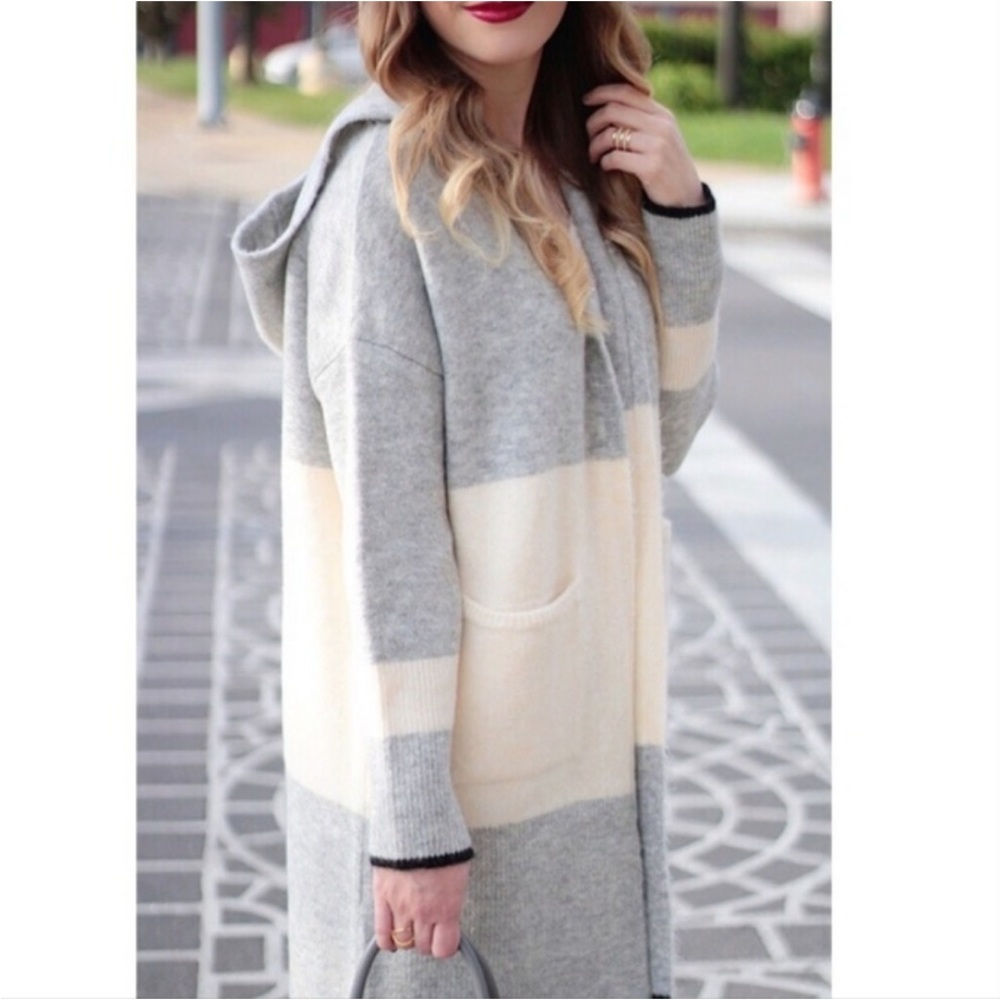 Topshop long hooded cardigan